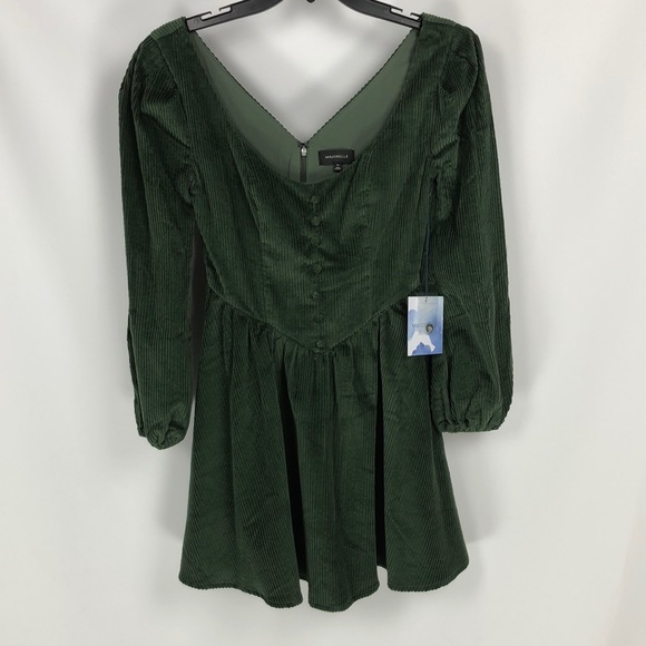 Majorelle Alessandra Mini Dress In Olive Green - Picture 4 of 13